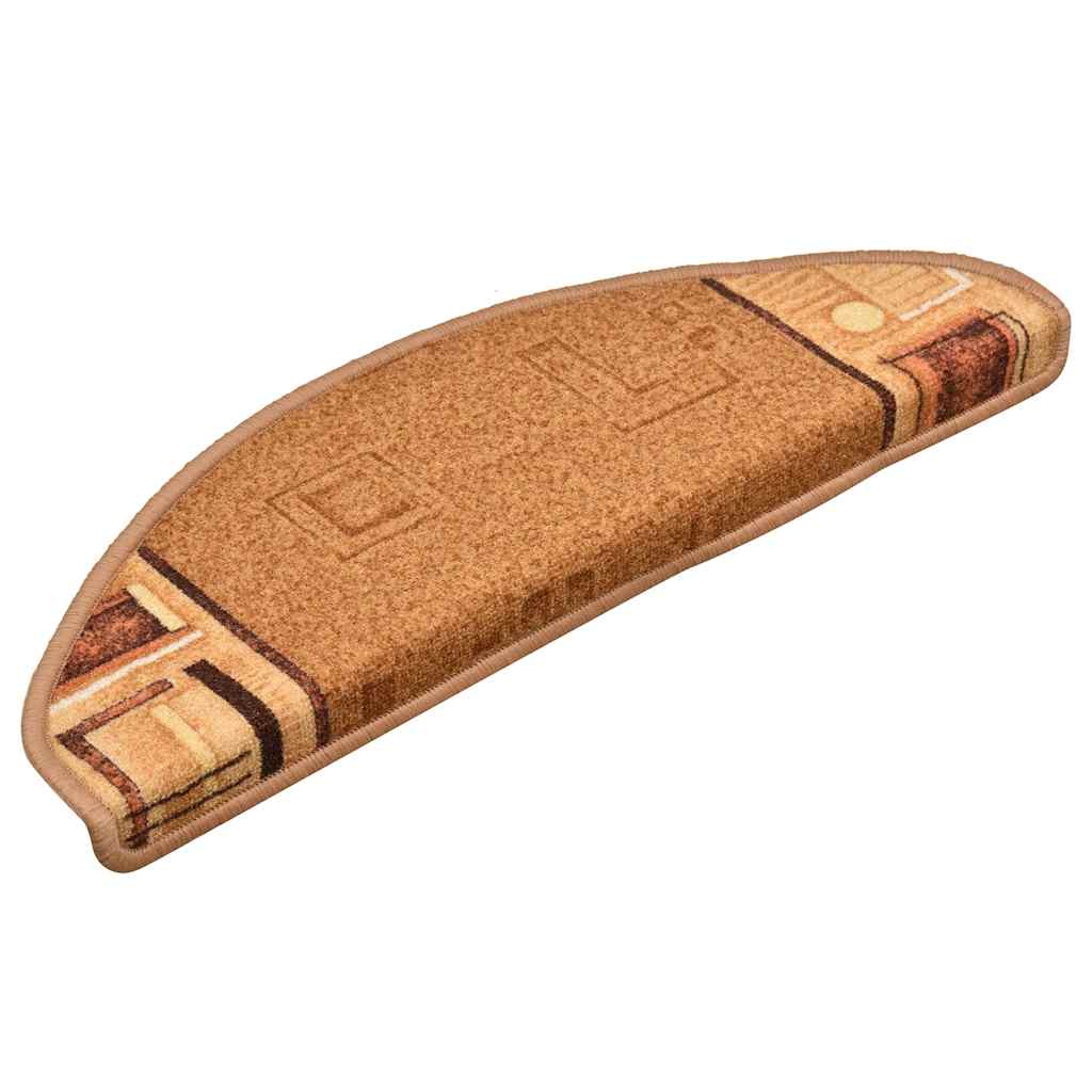 Tappetini Per Scale Autoadesivi 10 Pz 65x21x4 Cm Beige