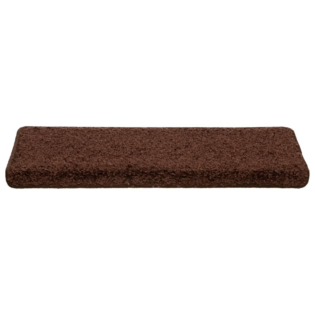 Tappetini Per Scale 10 Pz 65x21x4 Cm Marrone Bordo Rettangolare - Image 4