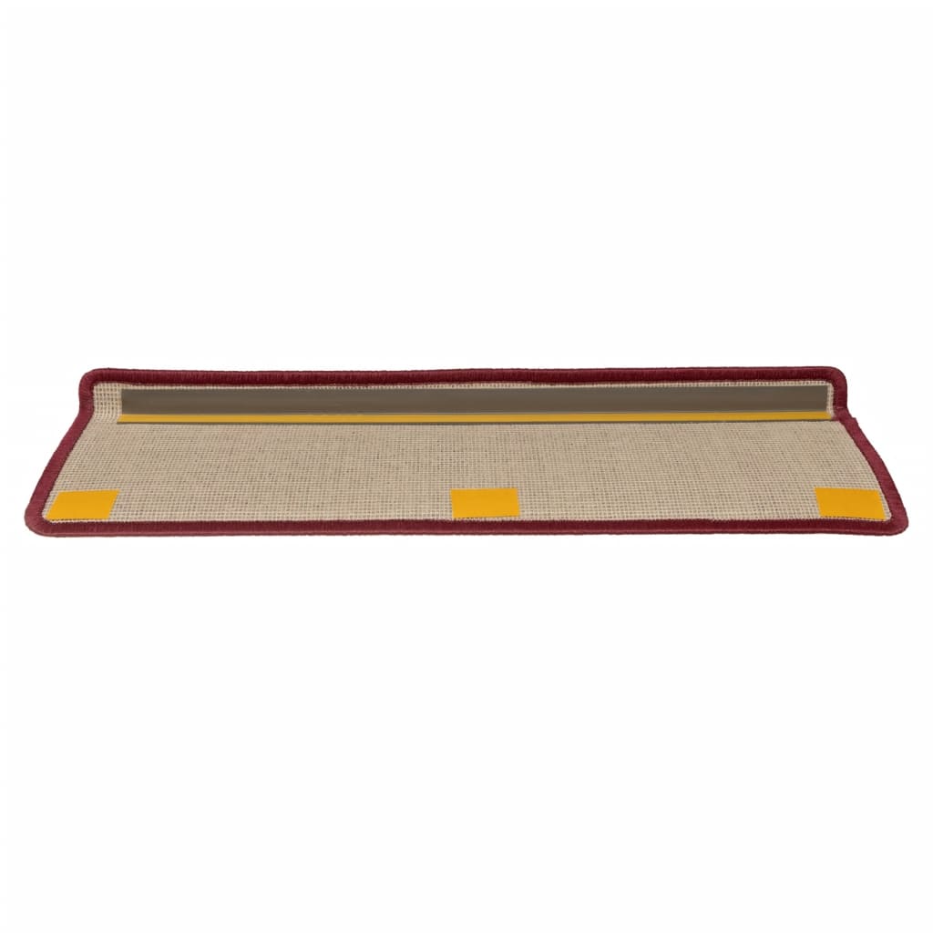 Tappetini Per Scale 15 Pz 65x21x4 Cm Bordeaux Bordo Rettangolare - Image 4