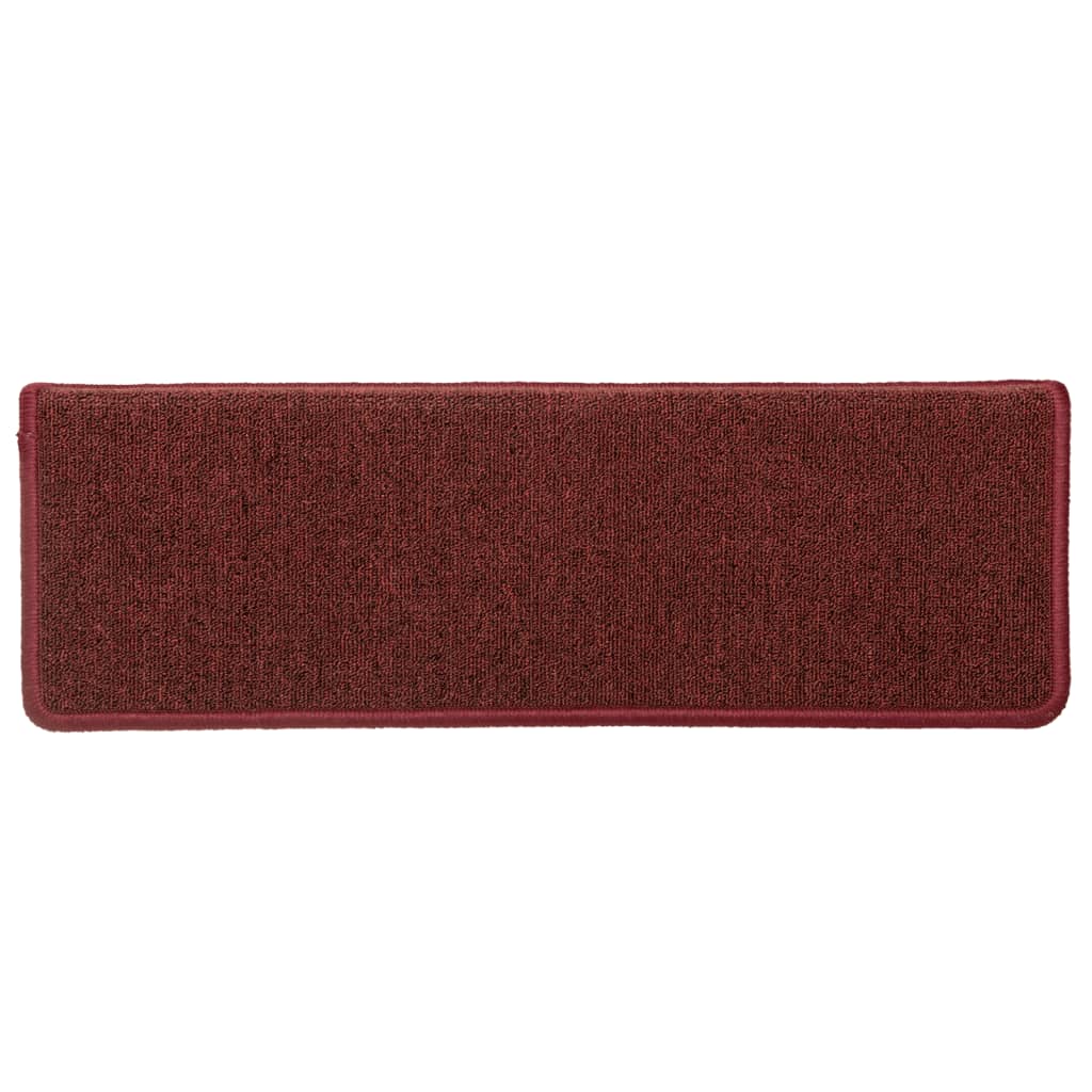 Tappetini Per Scale 15 Pz 65x21x4 Cm Bordeaux Bordo Rettangolare - Image 5