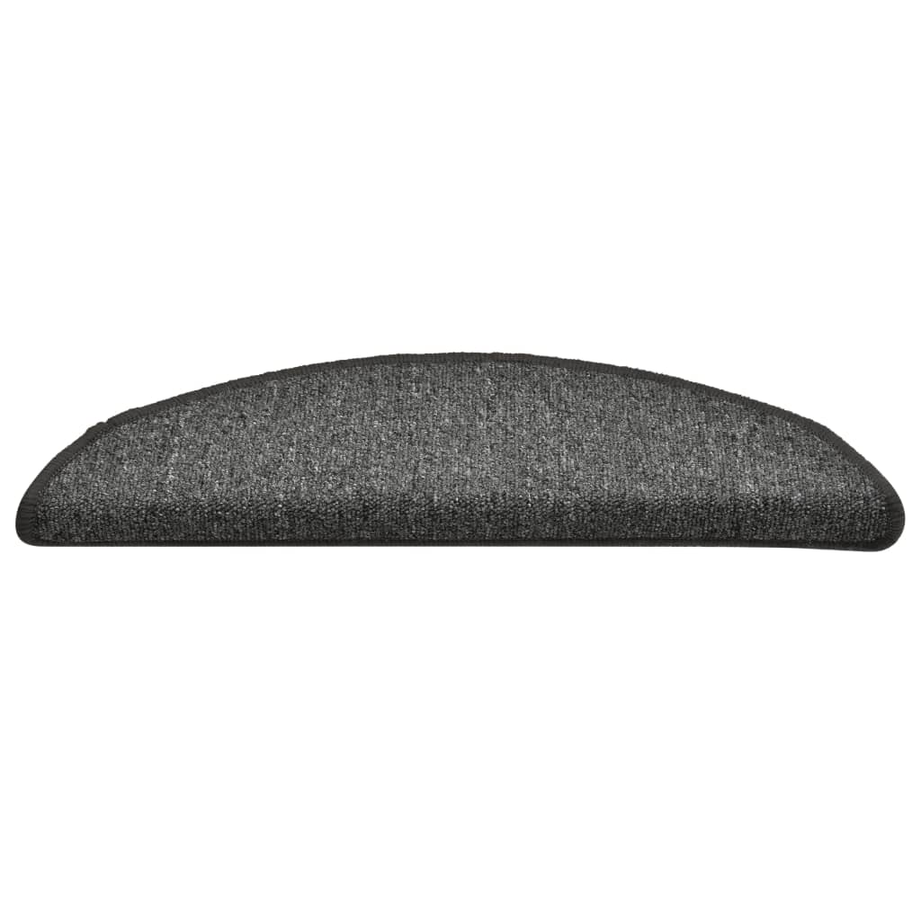 Tappetini Per Scale 15 Pz 56x17x3 Cm Grigio Scuro Semicircolari - Image 4
