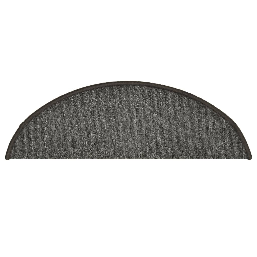 Tappetini Per Scale 15 Pz 56x17x3 Cm Grigio Scuro Semicircolari - Image 5