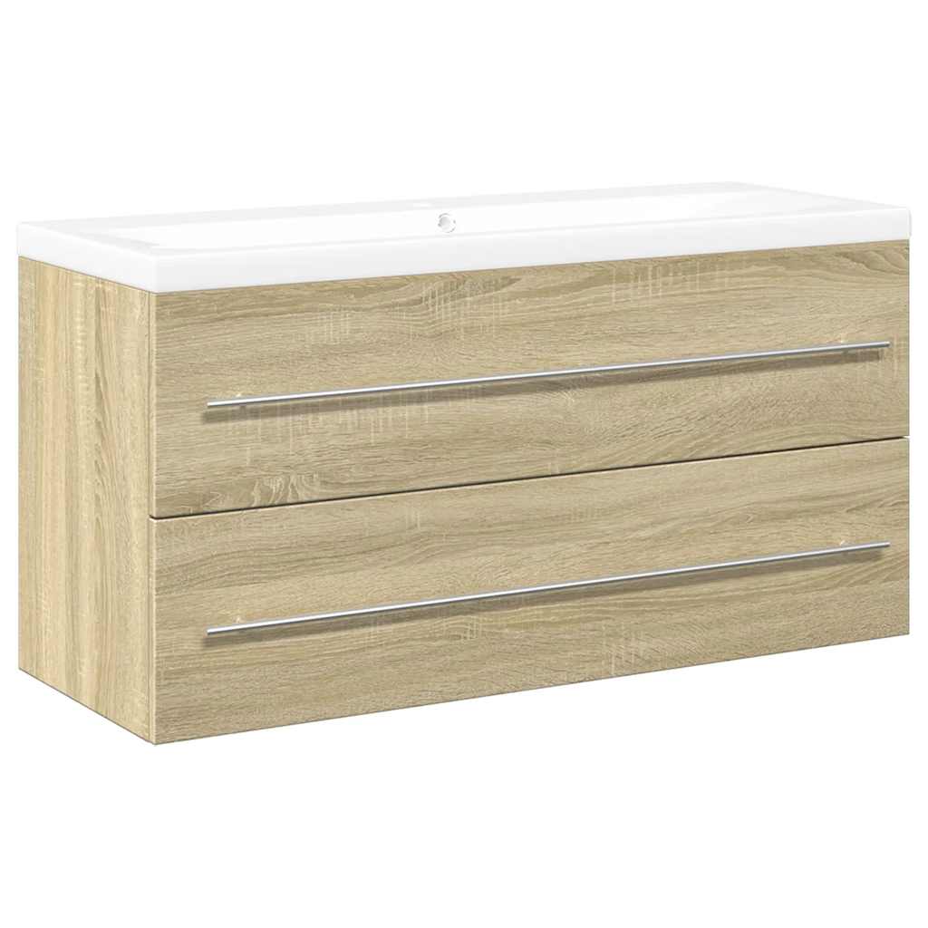 Set Mobili Da Bagno 2 Pz Rovere Sonoma In Legno Multistrato - Image 2