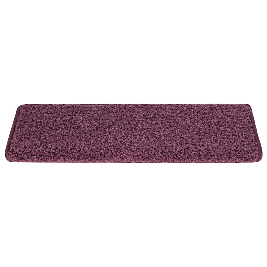 Tappetini Per Scale 30 Pz 65x21x4 Cm Viola Scuro Con Bordo Rettangolare - Image 3