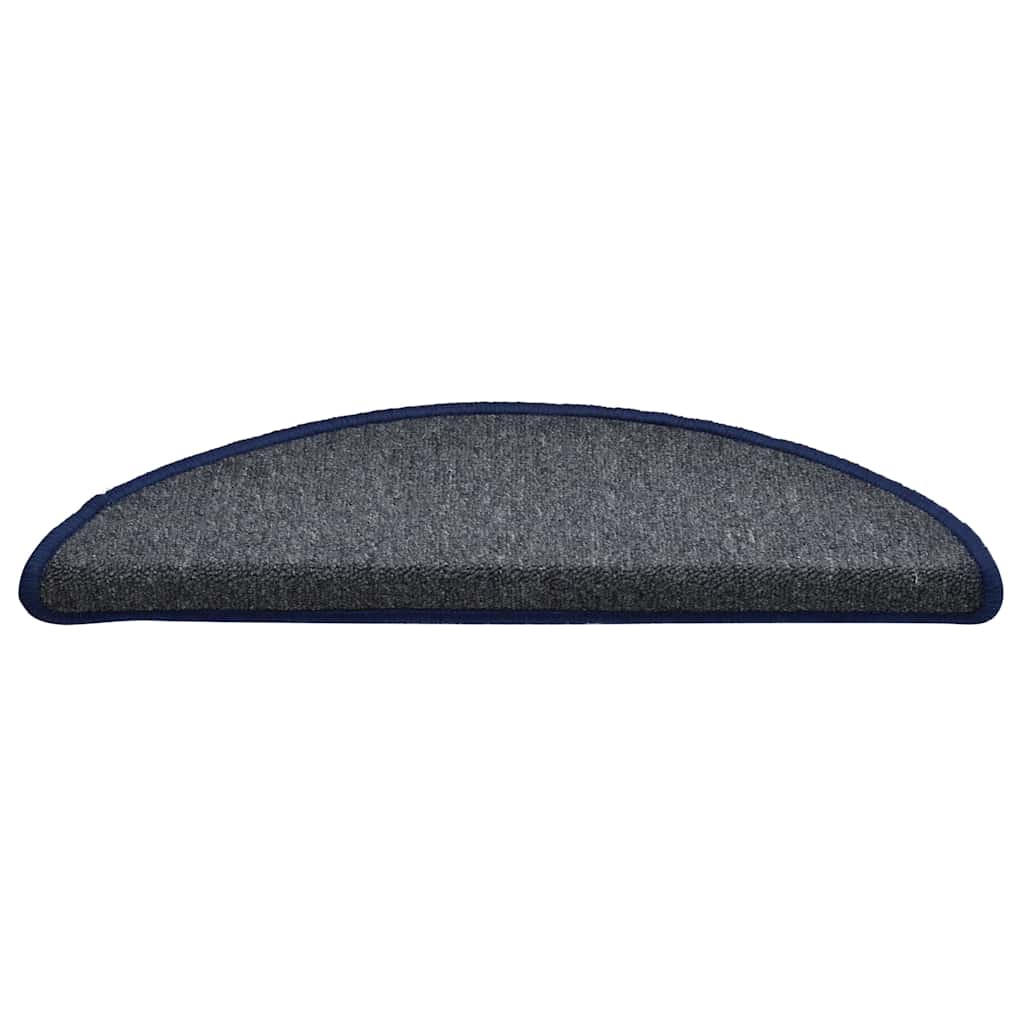 Tappetini Per Scale 30 Pz 56x17x3 Cm Grigio Scuro E Blu Semicircolari - Image 3