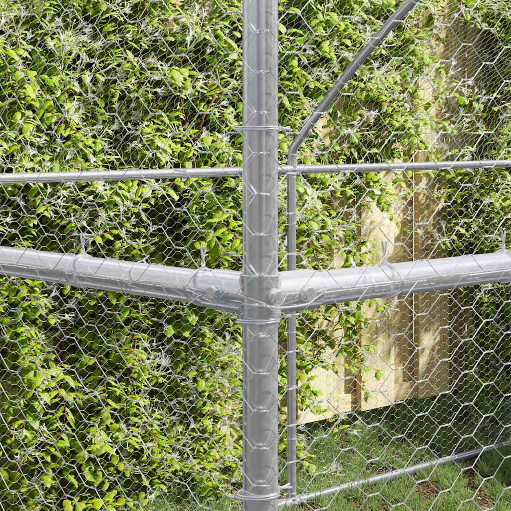 Gabbia Per Polli Argento 400 X 200 X 198.5 Cm Acciaio Zincato - Image 3