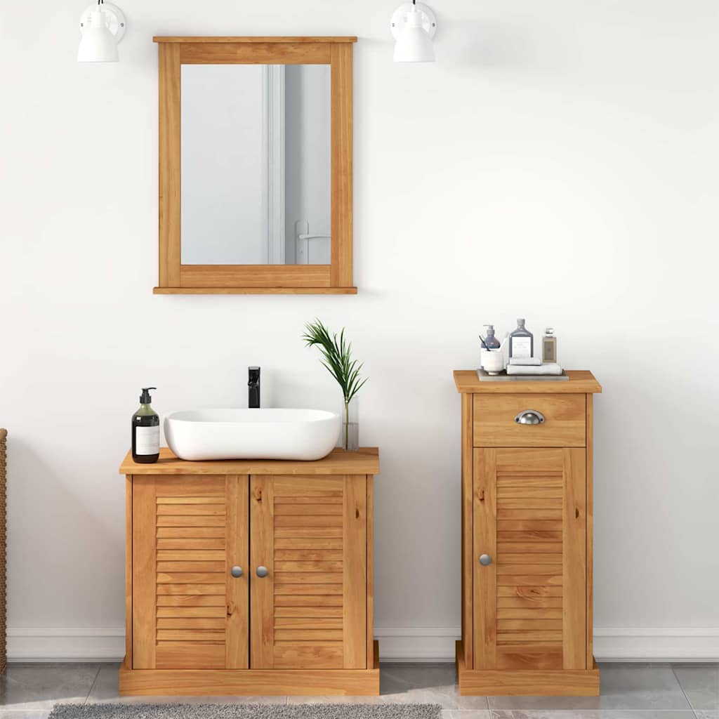 Set Di Mobili Per Il Bagno Vigo 3 Pcs Marrone 37 X 34 X 80 cm