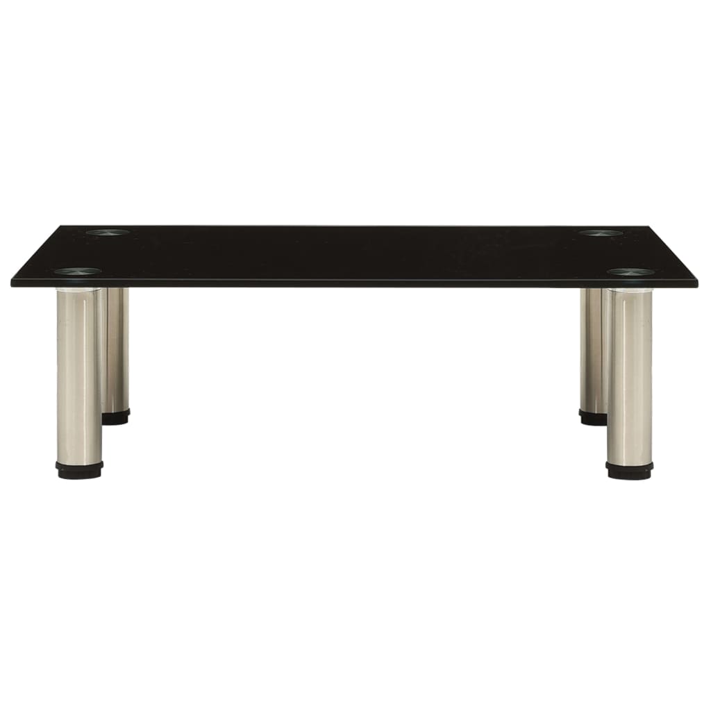 322761 Tv Stand Black 60x35x17 Cm Tempered Glass