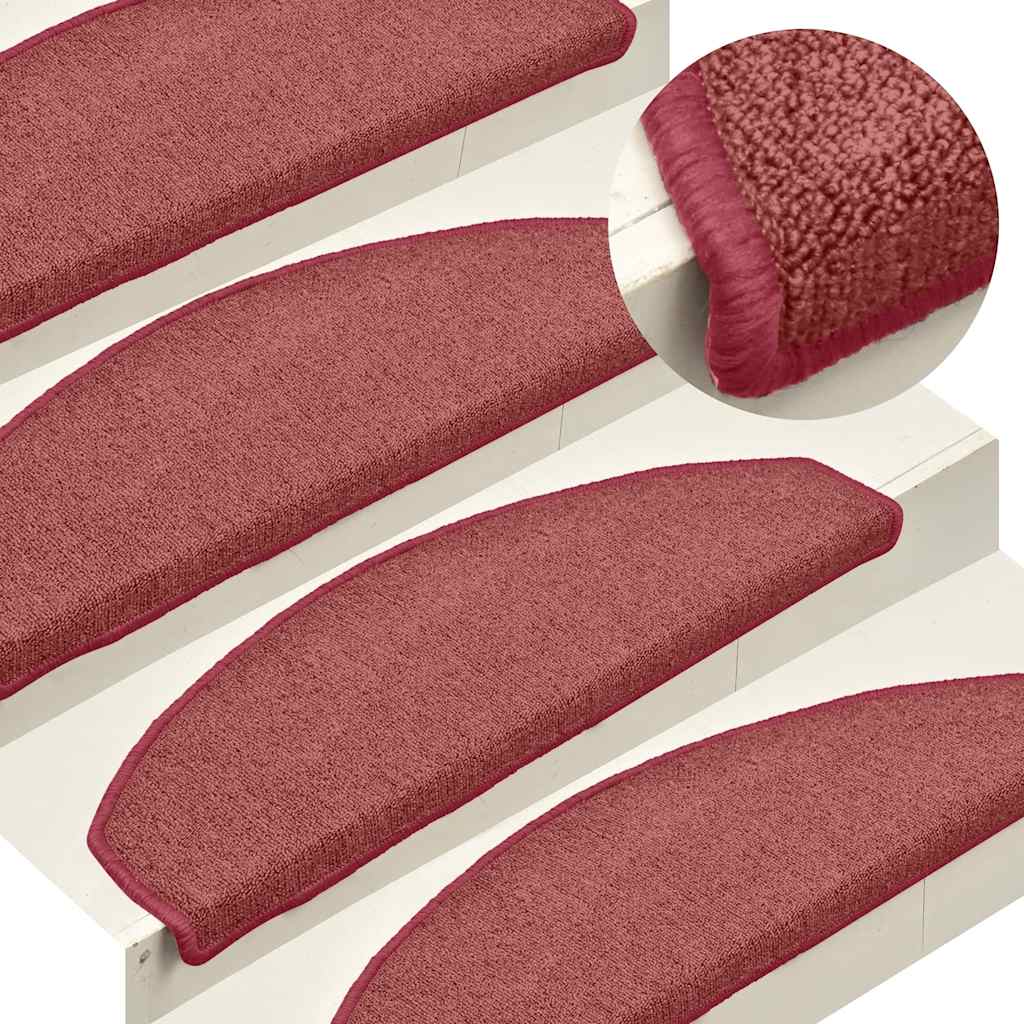 Tappetini Per Scale 30 Pz 65x24x4 Cm Bordeaux Semicircolari Grandi - Image 4