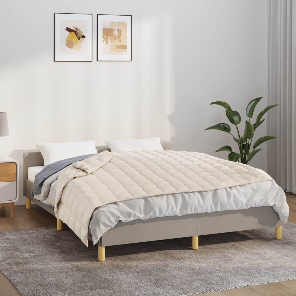Coperta Ponderata Crema Chiaro 152x203 Cm 7 Kg Tessuto