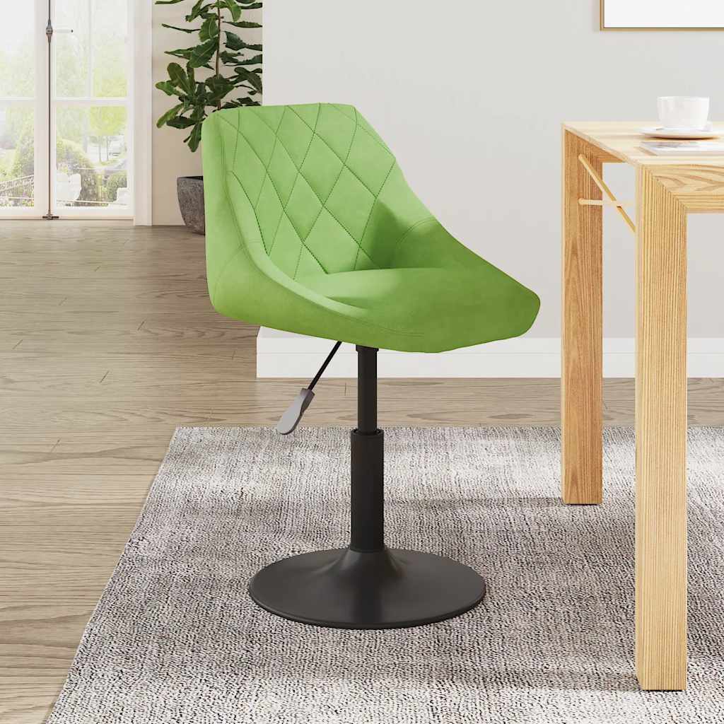 Sedia Da Pranzo Verde Chiaro In Velluto