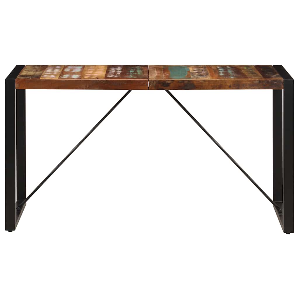 Tavolo Da Pranzo 140x70x75 Cm In Legno Massello Di Recupero