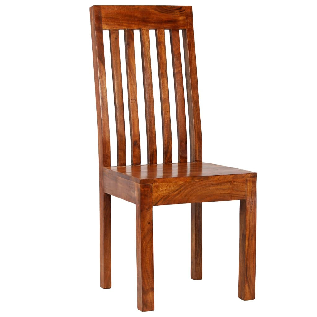 Set Tavolo Da Pranzo 7 Pz Legno Massello Di Acacia E Mango