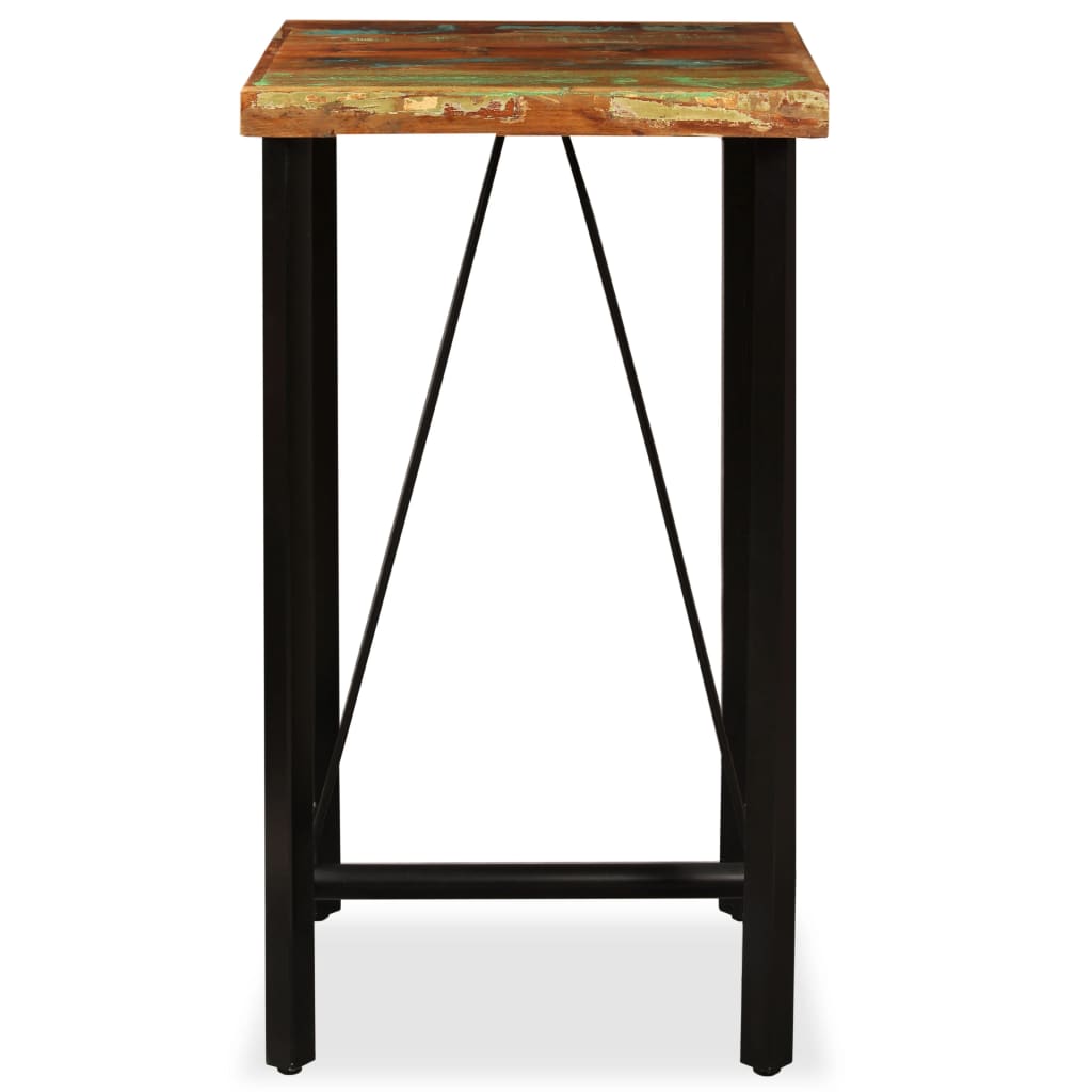 Tavolo Da Bar In Legno Massello Di Recupero 60x60x107 cm