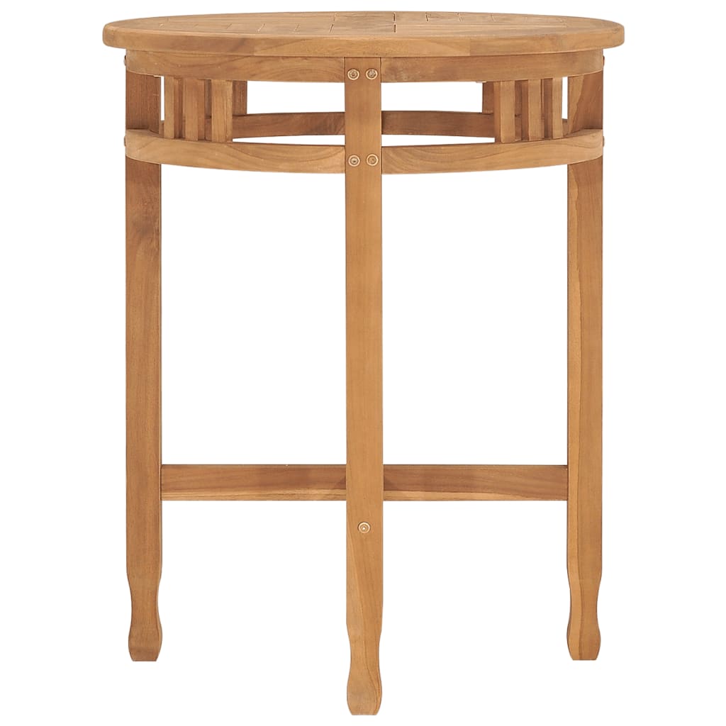 Tavolo Da Bistrot Ø60x75,5 Cm In Legno Massello Di Teak