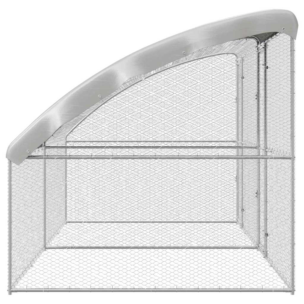 Gabbia Per Polli Argento 400 X 200 X 198.5 Cm Acciaio Zincato - Image 5
