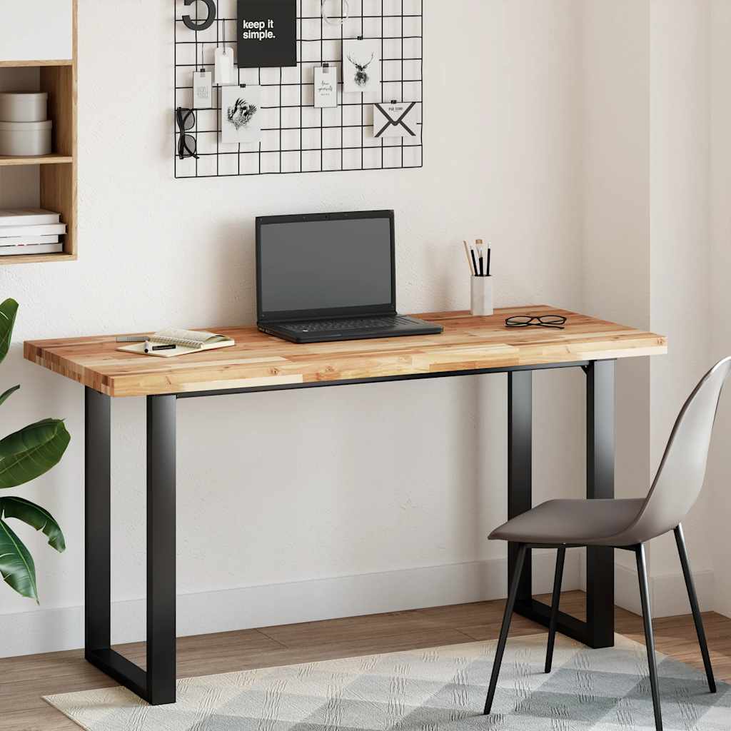 Piano Scrivania A Olio 120x60x4 Cm Legno Massello Acacia