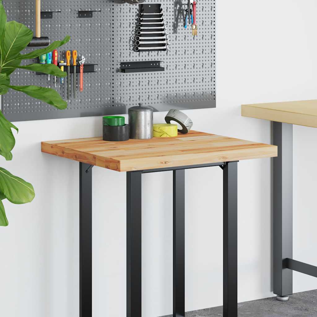 Piano Scrivania A Olio 80x60x4 Cm Legno Massello Di Acacia - Image 3