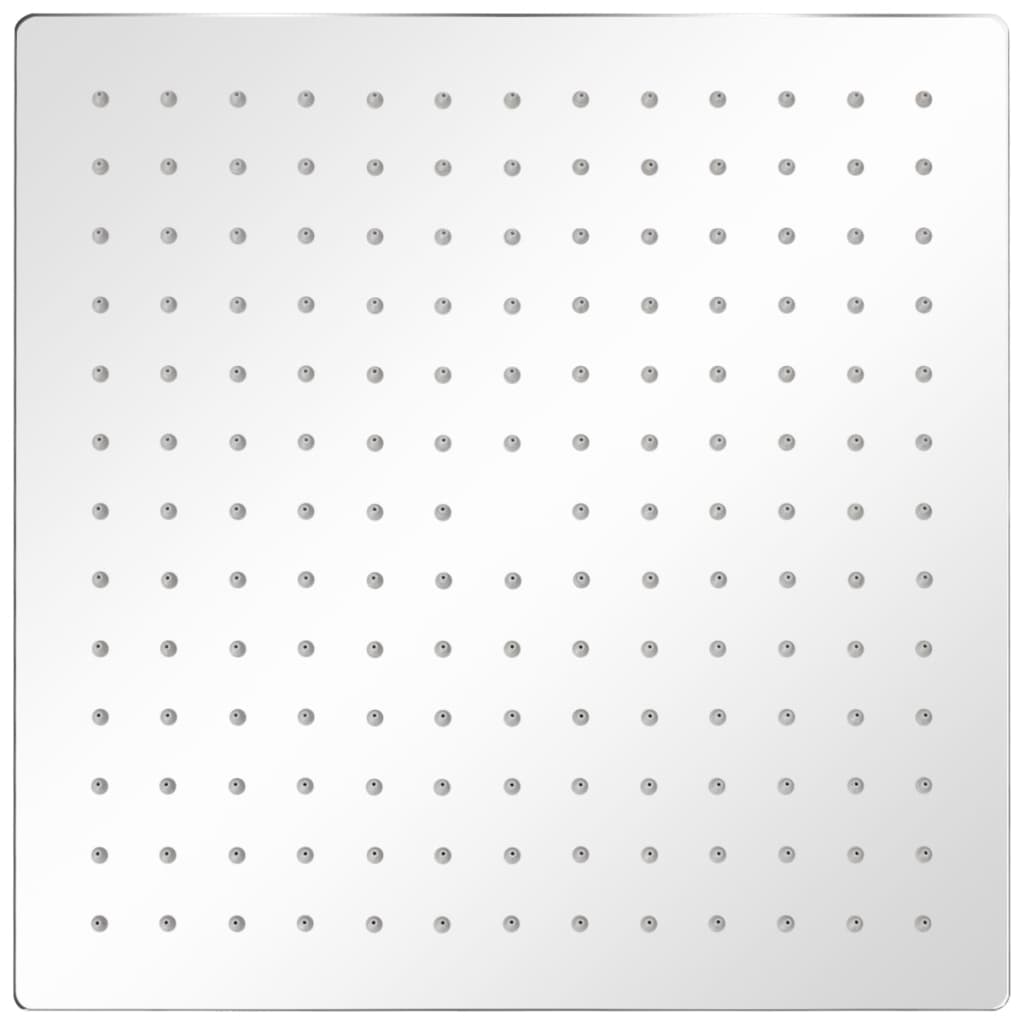 Soffione Per Doccia A Pioggia 2 Pz Acciaio Inossidabile 30x30cm