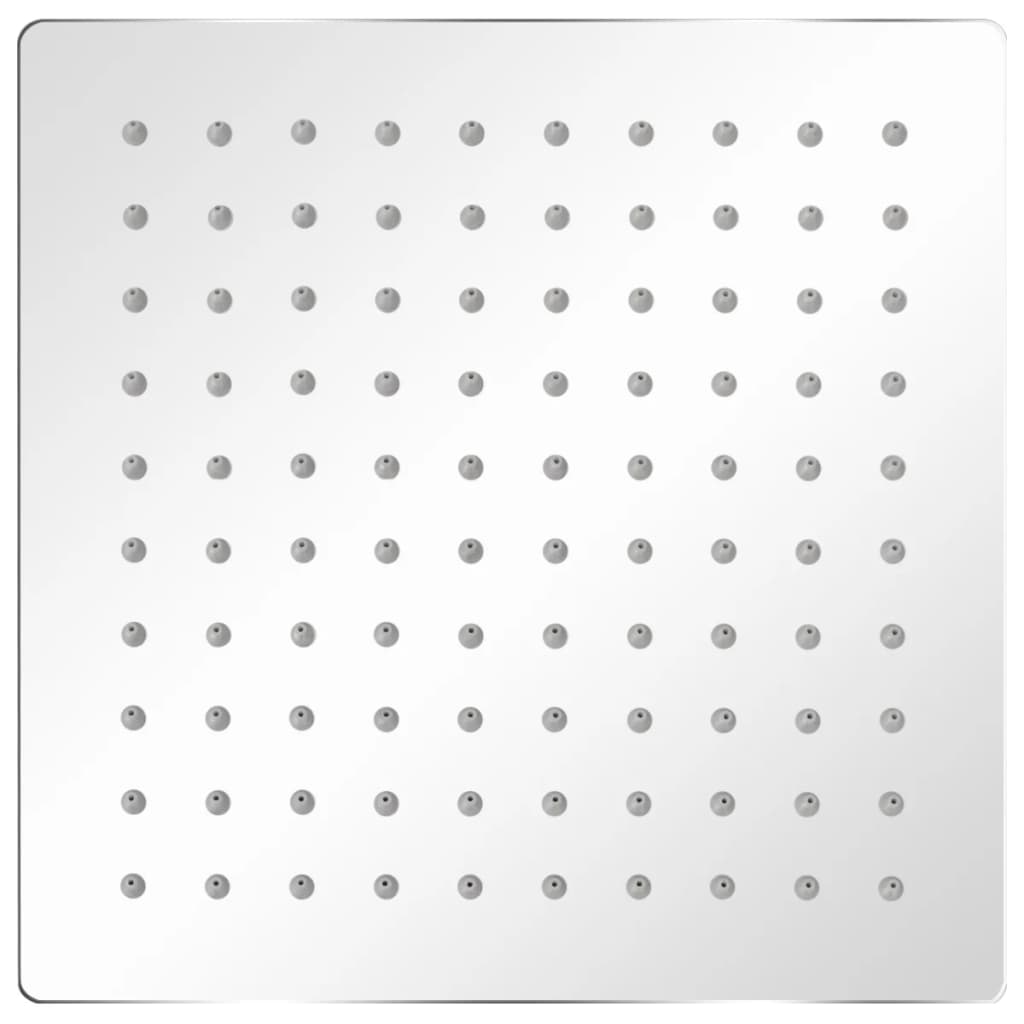 Soffione Per Doccia A Pioggia 2 Pz Acciaio Inossidabile 20x20cm