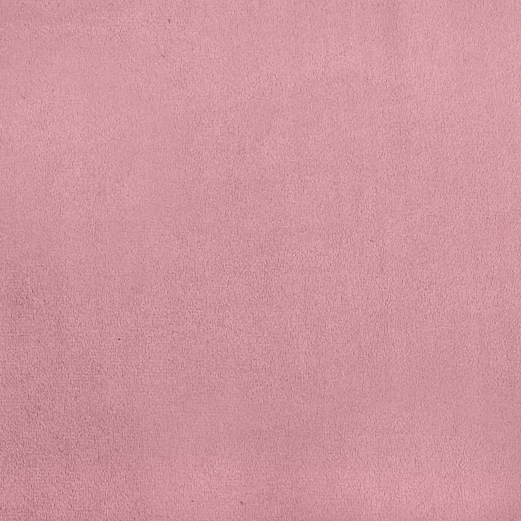 Set Di Divani 2 Pz Con Cuscini Rosa In Velluto - Image 5