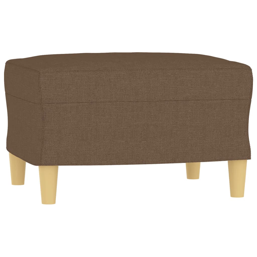 Set Di Divani 3 Pz Con Cuscini Marrone In Tessuto - Image 3