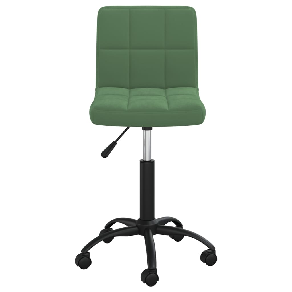 Sedia Da Pranzo Girevole Verde Scuro In Velluto