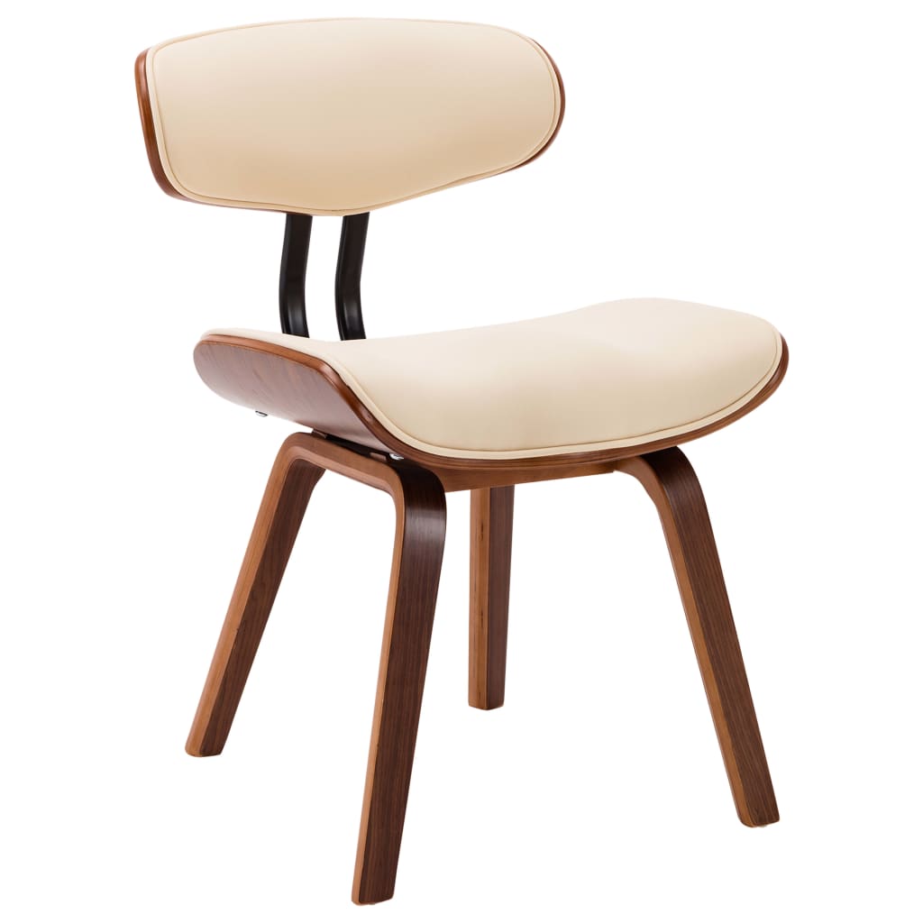 Sedie Da Pranzo 6 Pz Crema In Legno Piegato E Similpelle - Image 3