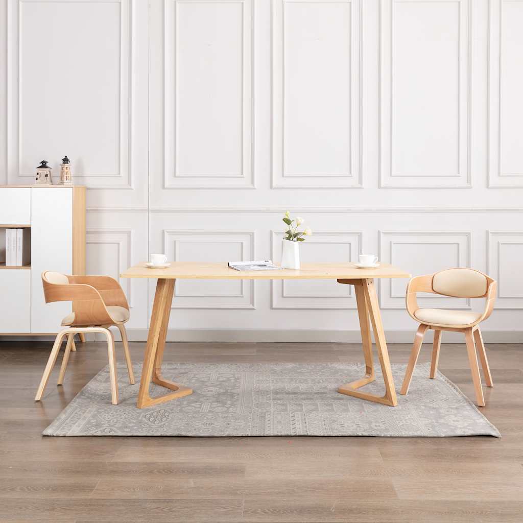 Sedie Da Pranzo 2 Pz In Legno Piegato E Similpelle