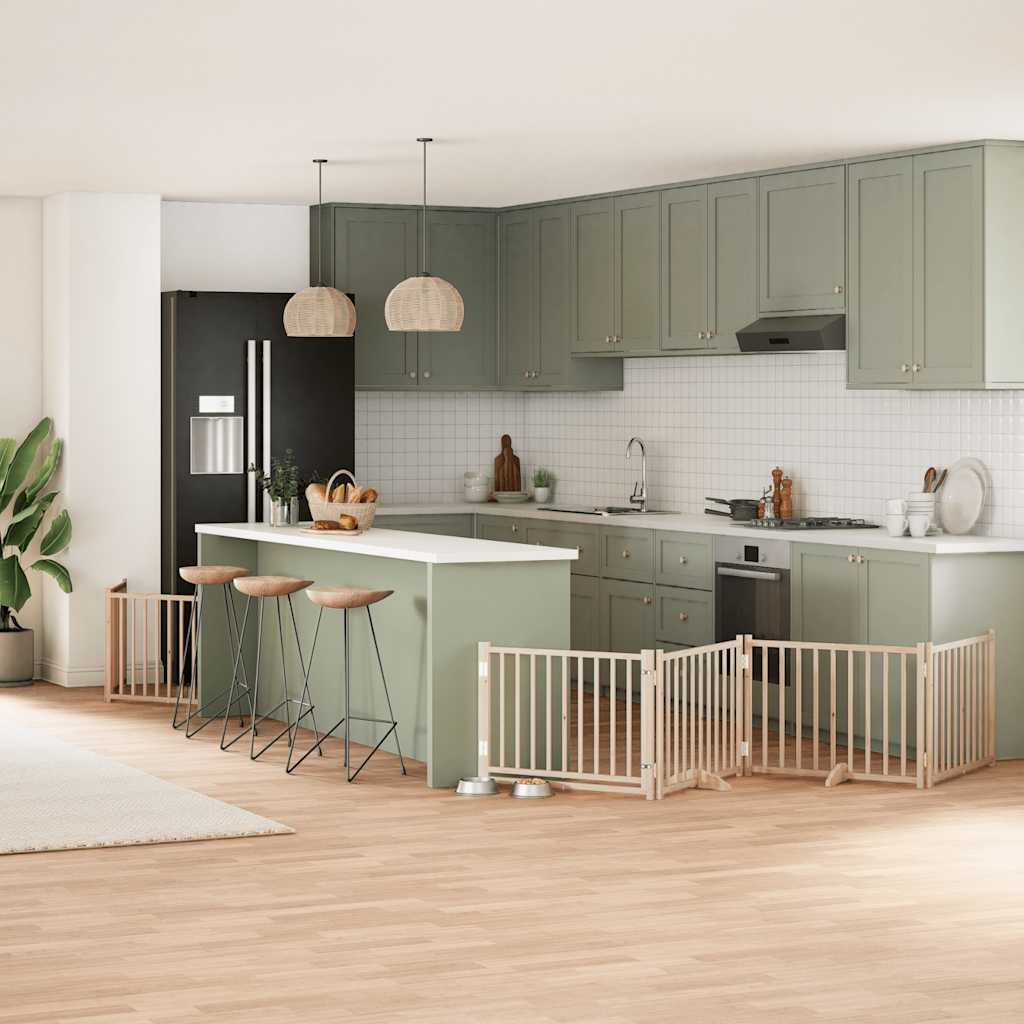 Cancello Per Cani Porta Pieghevole 12 Pannelli 960 Cm In Pioppo