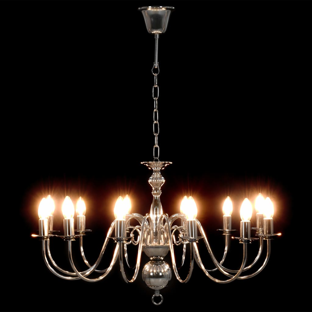Lampadario Argento 12 Lampadine Attacco E14 - Image 4