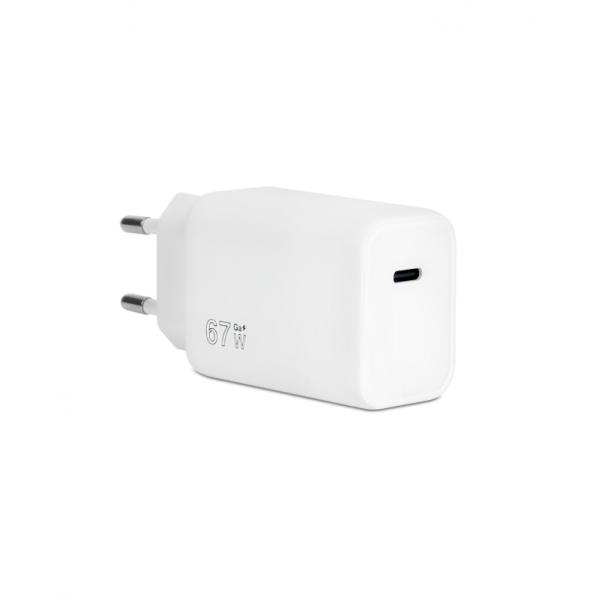 Vultech CC-167pdcugwh - Caricatore Adattatore Universale 1 Porta TypE-C Pd67 Qc 3.0 Gan 67w Pps Bianco Dimensioni Compatte