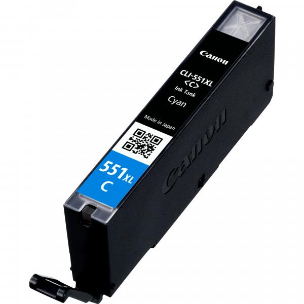 Canon Cart Ink Ciano Alta Capacita Per Pixma Ip7250 Mg5450 Mg6350 ClI-551xl C