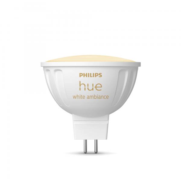 Lampadina Connessa - Philips Hue - Mr16 - Luce Bianca - Compatibile Con Bluetooth - Funziona Con App E Comandi Vocali
