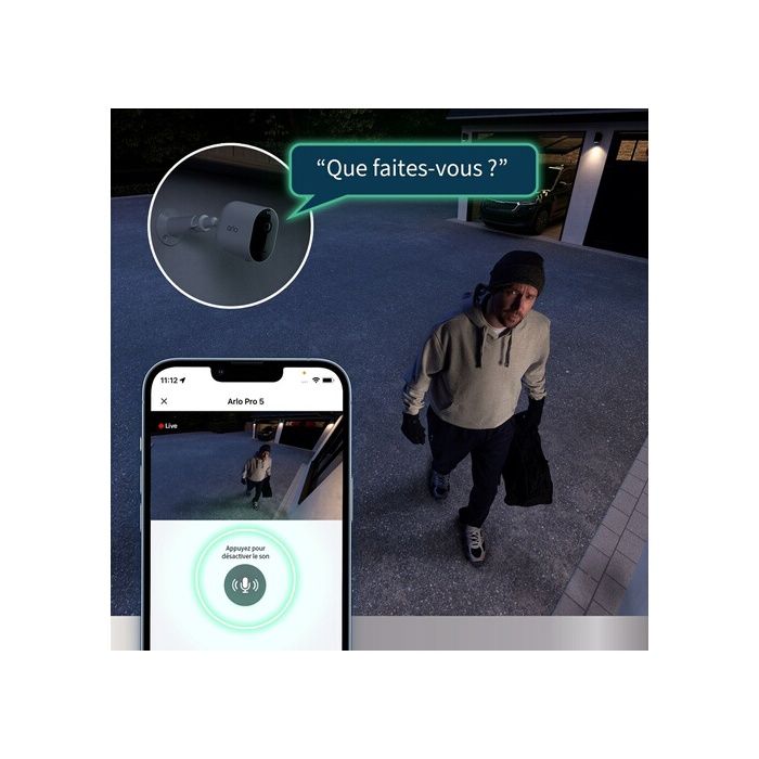 Telecamera Di Sicurezza Connessa - Arlo - Pro 5 2k+ - Visione Notturna A Colori - 4 Telecamere - WI-Fi Dual Band - Image 5