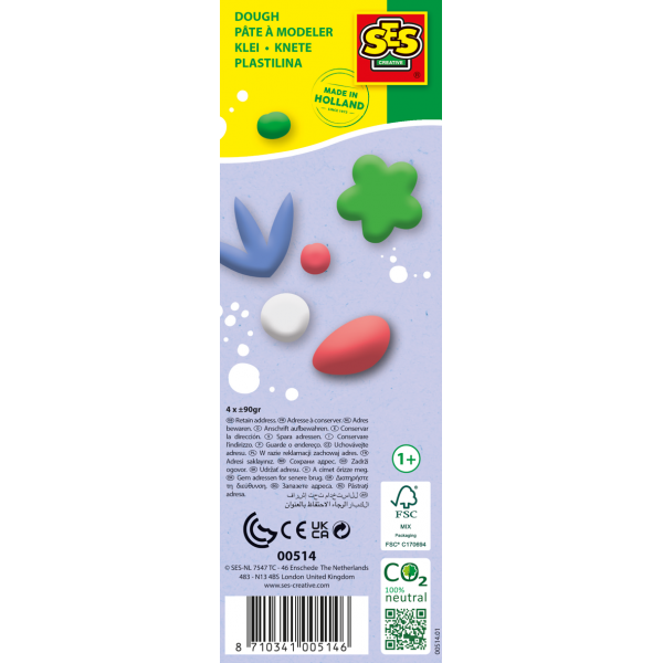 Pasta Da Modellare - Ses Creative - Feel Good - Relax (4x90gr) - Vegana - Lavabile - Flessibile - Image 3