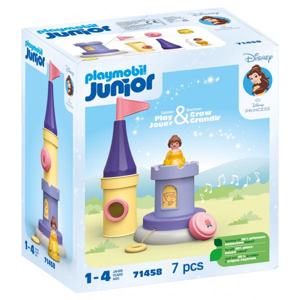 Playmobil Junior 71458 Belle, Torretta Con Musica, Disney, Da 12 Mesi