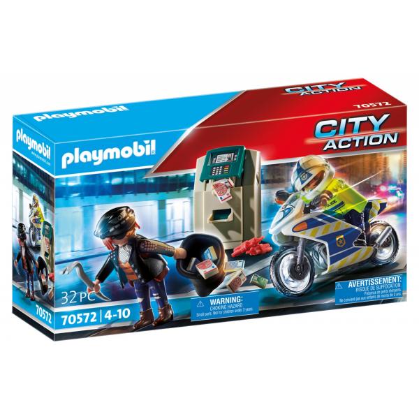 Playmobil - 70572 - Poliziotto Con Motocicletta E Ladro