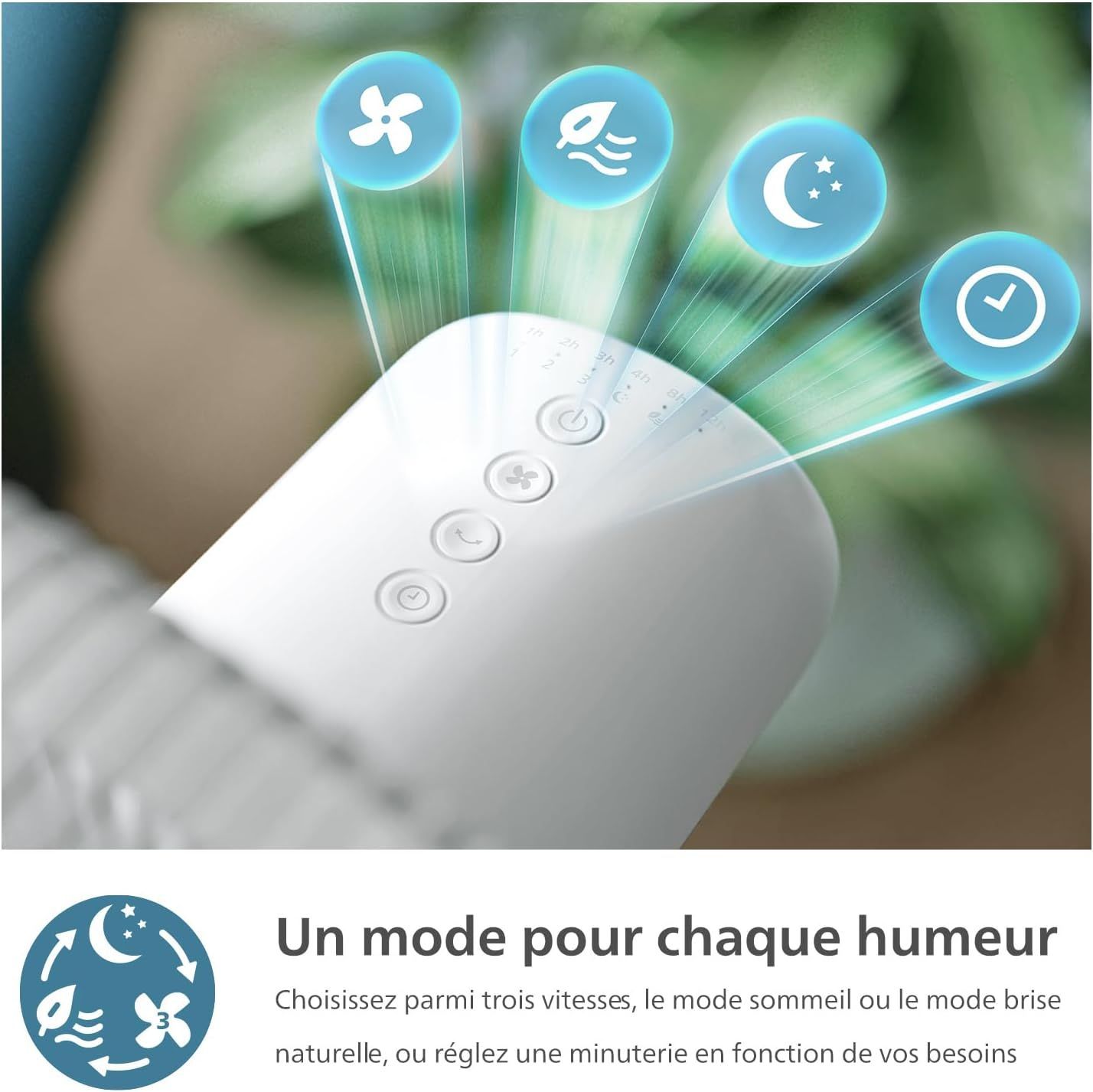 Ventilatore A Piantana - Philips - Cx2550/00 - Altezza Regolabile 82-125 Cm - Ultra Silenzioso - Bianco - Image 5