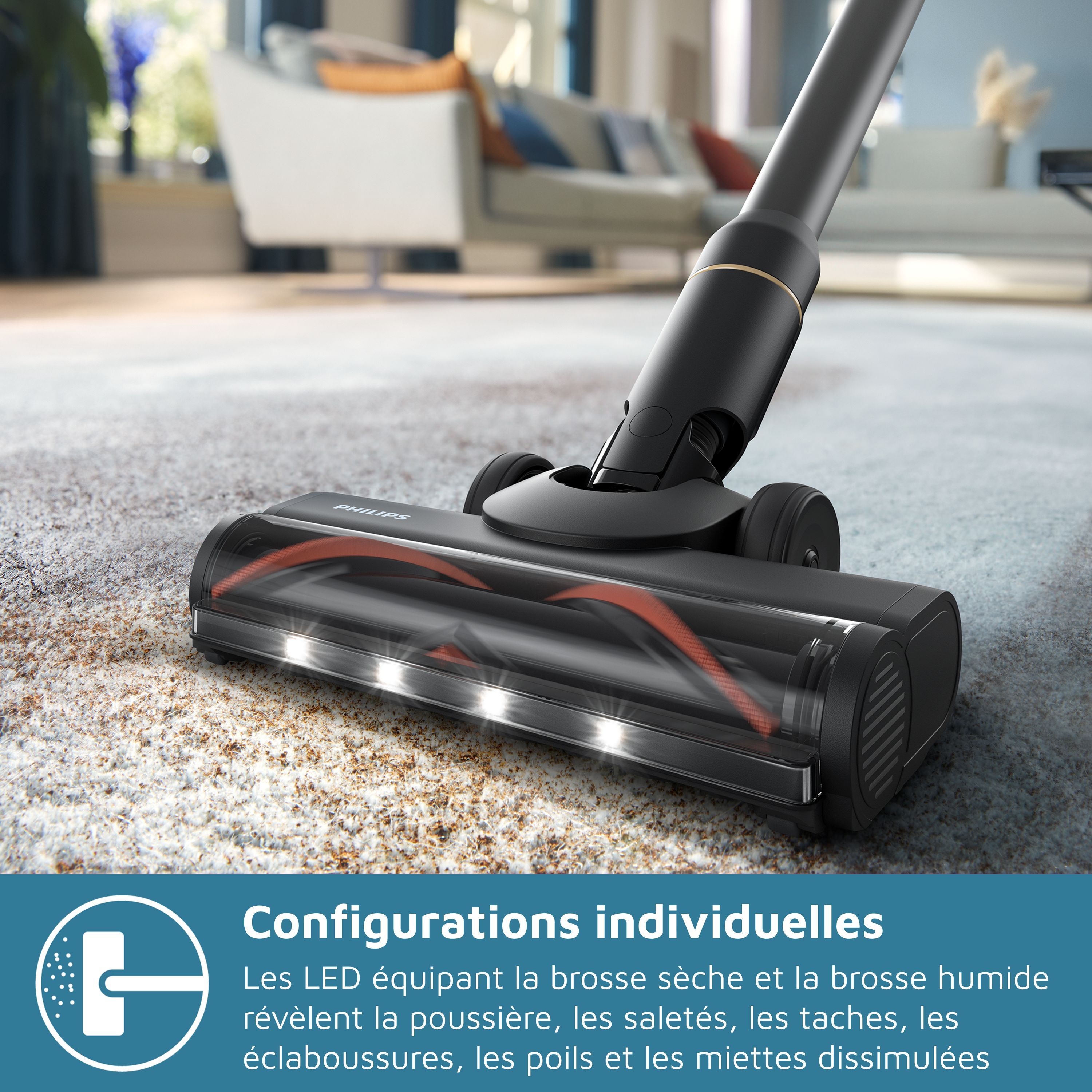 Aspiradora Inalámbrica - Philips Aquatrio Xw7264/11 - 21,6 V - 450 Ml - 2500 Rpm - Image 4