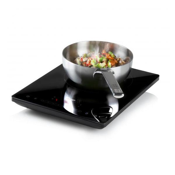 Domo Do332ip - Piano Cottura A Induzione 1 Fuoco - 2000w - Touchscreen - Timer Digitale 3h - 8 Livelli Di Potenza - 20cm