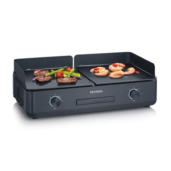 Plancha Severin - Pg8569 - Superficie De Cocción 48x27cm - Revestimiento Cerámico Antiadherente - 2200w