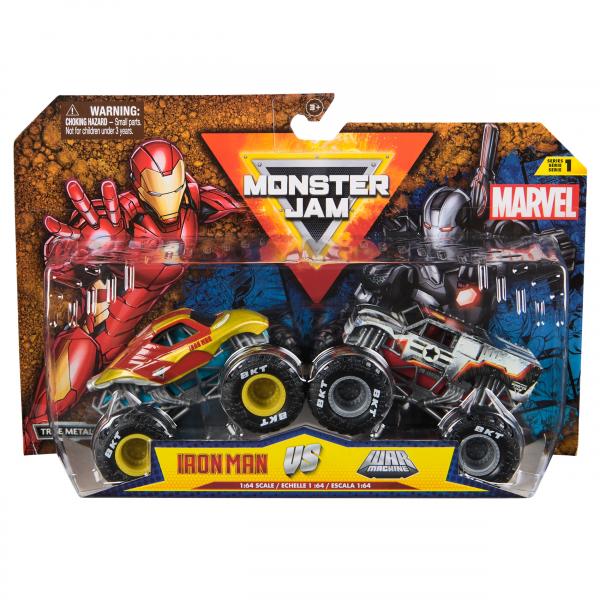 Veicoli In Confezione Da 2 - Die Cast 1:64 - Età 3+ - Marvel - Monster Jam
