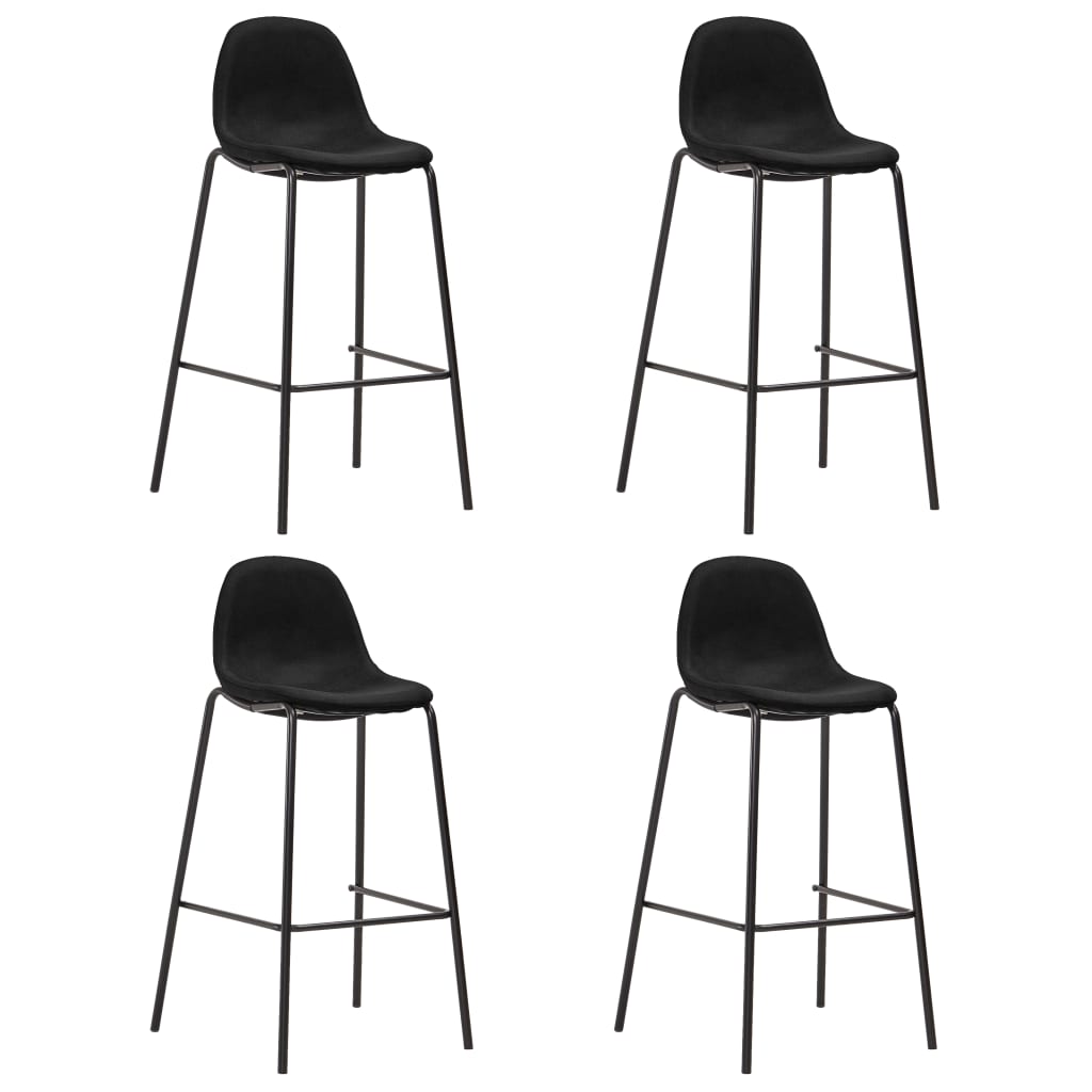 Set Da Bar 5 Pz In Tessuto Nero