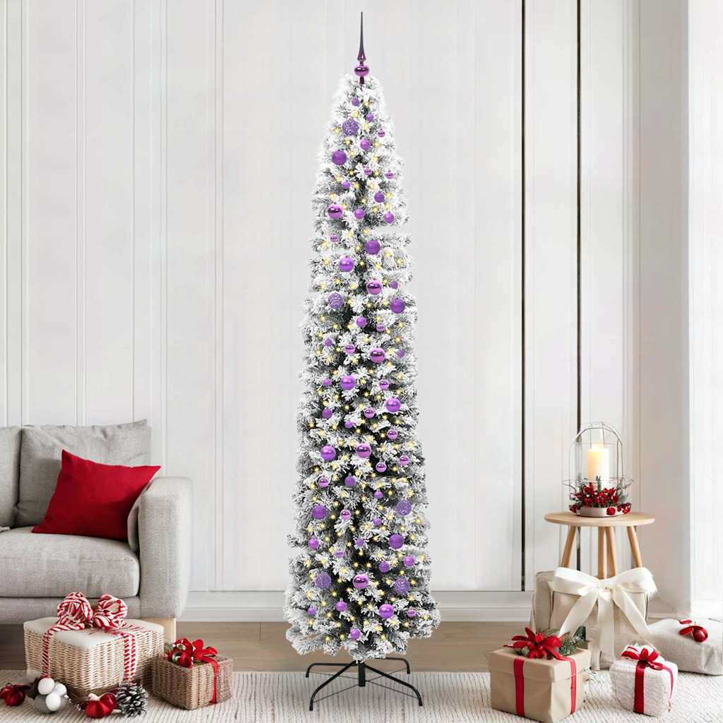 Albero Di Natale Artificiale Con 300 Led Verde 240 cm