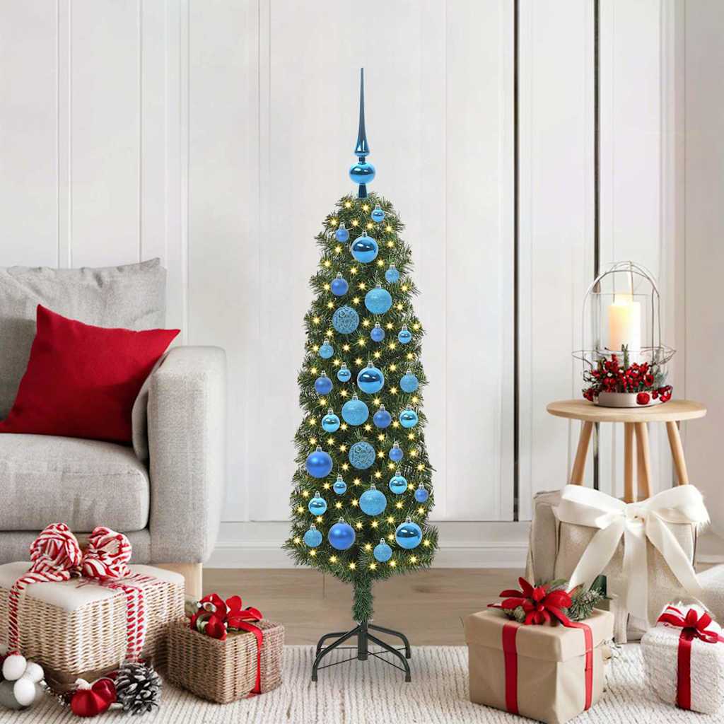 Albero Di Natale Artificiale Con 150 Led Verde 120 cm