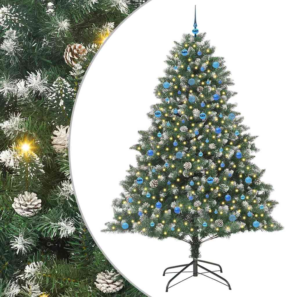 Albero Di Natale Artificiale Con 300 Led Verde 240 cm