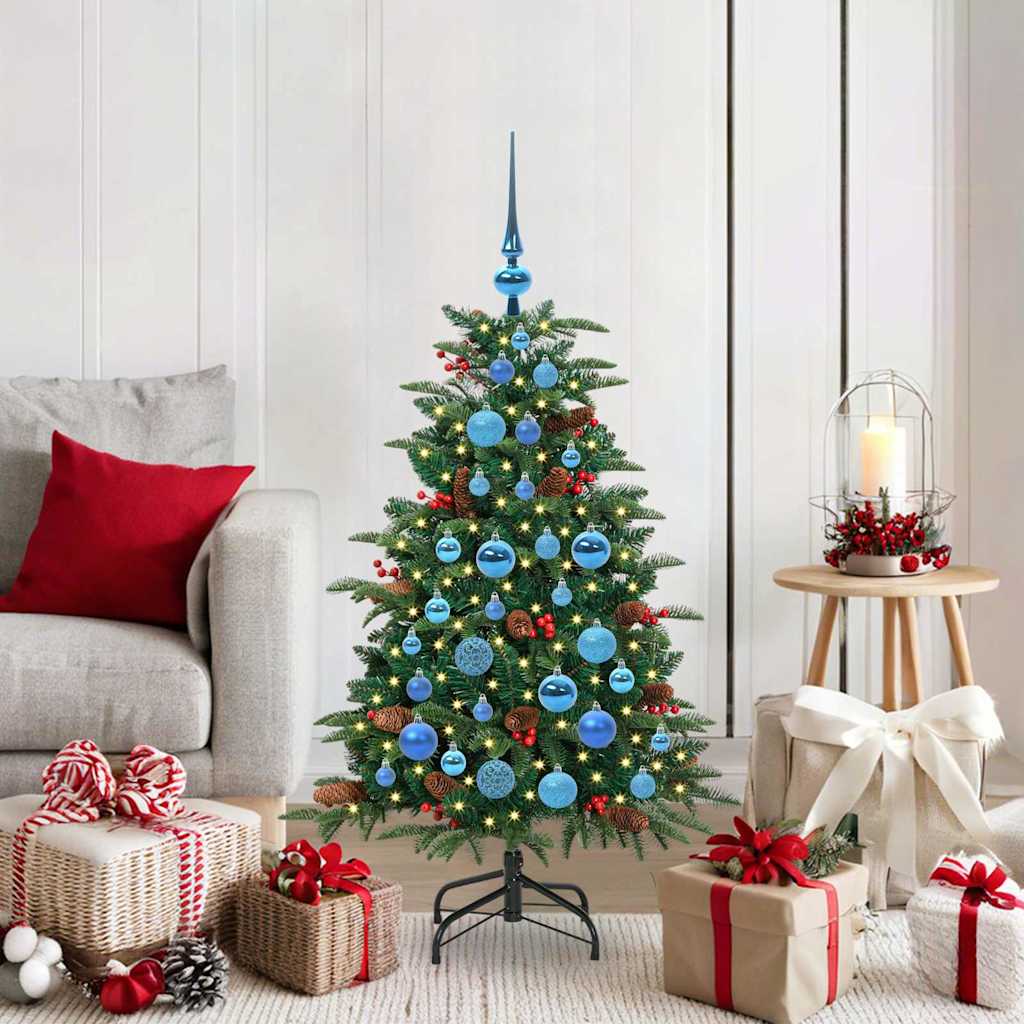 Albero Di Natale Artificiale Con 150 Led Verde 120 cm