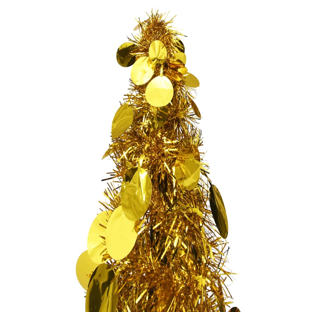 Albero Di Natale Artificiale Apribile Dorato 150 Cm Pet