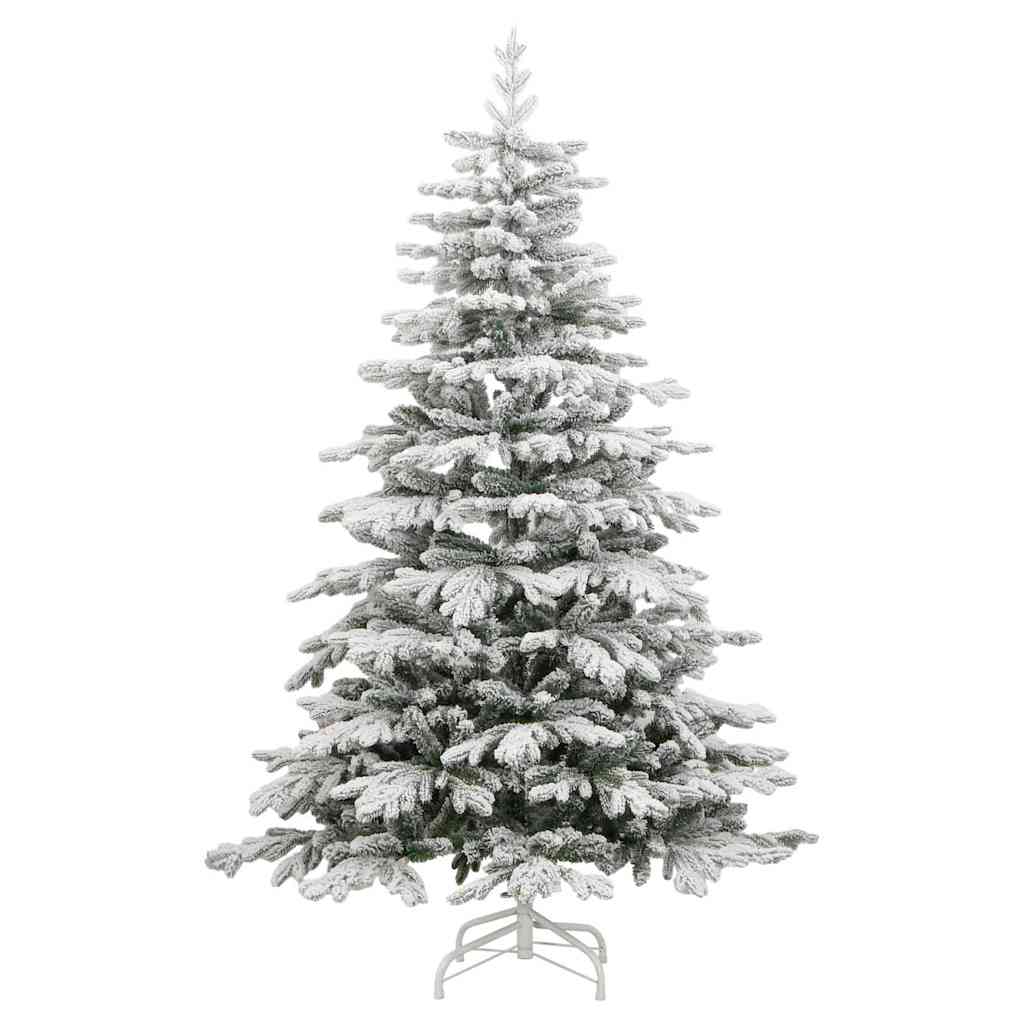 Albero Di Natale Artificiale Con Rami Pieghevoli Bianco 180 cm - Image 5